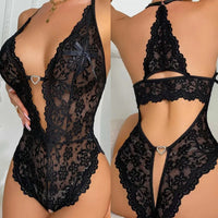 Sexy Bodysuit For Woman Open Bra Crotchless Underwear Sexy Lingerie Lace Bodysuit Lenceria Erotic Mujer Sexi Costumes Plus Size EVELANO